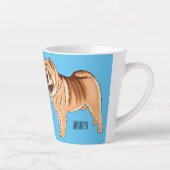 Chow Chow cartoon illustratie Latte Mok (Rechts)