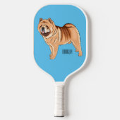 Chow Chow cartoon illustratie Pickleball Paddle (Achterkant)