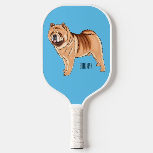 Chow Chow cartoon illustratie Pickleball Paddle (Voorkant)