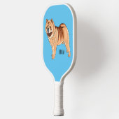 Chow Chow cartoon illustratie Pickleball Paddle (Links)