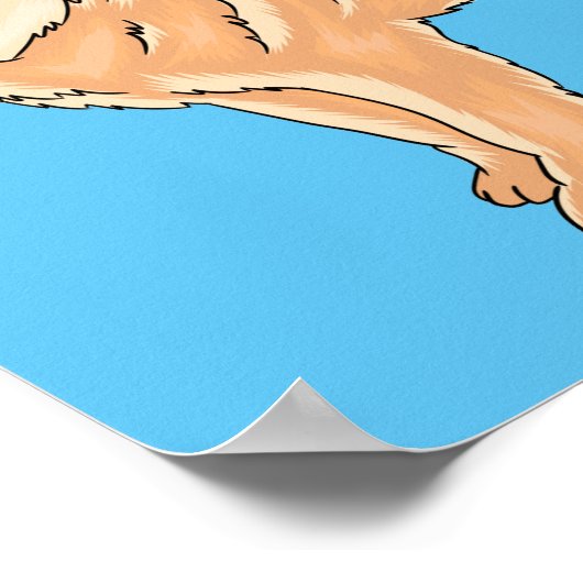 Chow Chow cartoon illustratie Poster (Hoek)