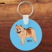 Chow Chow cartoon illustratie Sleutelhanger (Voorkant)