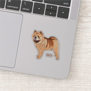 Chow Chow cartoon illustratie Sticker