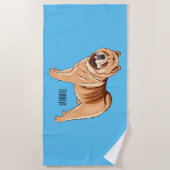 Chow Chow cartoon illustratie Strandlaken (Voorkant)