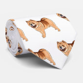 Chow Chow cartoon illustratie Stropdas (Opgerold)