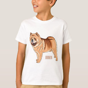 Chow Chow cartoon illustratie T-shirt