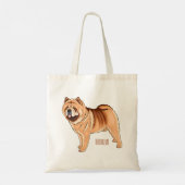 Chow Chow cartoon illustratie Tote Bag (Achterkant)