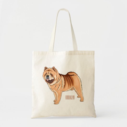 Chow Chow cartoon illustratie Tote Bag (Voorkant)