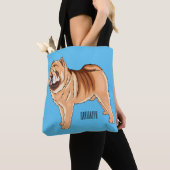 Chow Chow cartoon illustratie Tote Bag (Dichtbij)