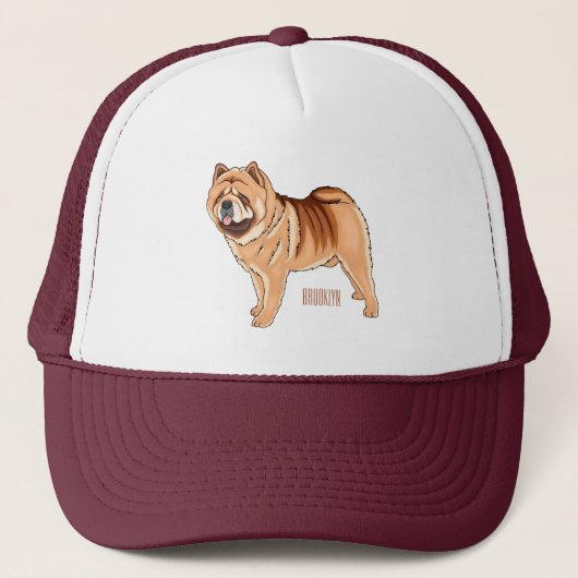 Chow Chow cartoon illustratie Trucker Pet (Voorkant)