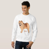 Chow Chow cartoon illustratie Trui (Voorkant volledig)