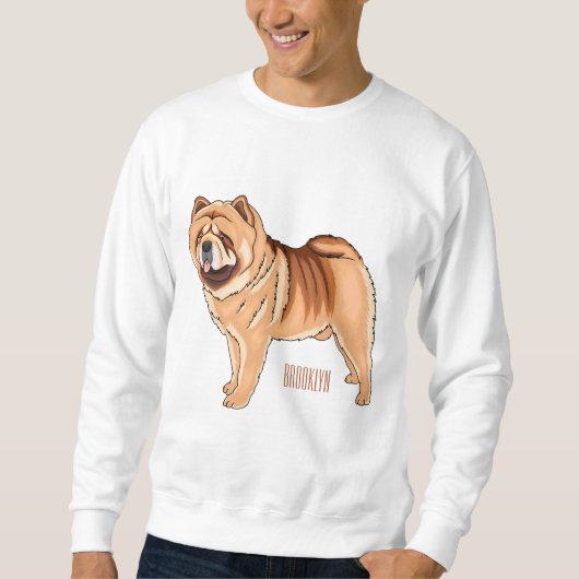 Chow Chow cartoon illustratie Trui (Voorkant)