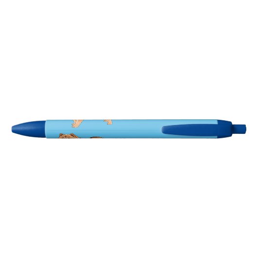 Chow Chow cartoon illustratie Zwarte Inkt Pen (Achterkant)