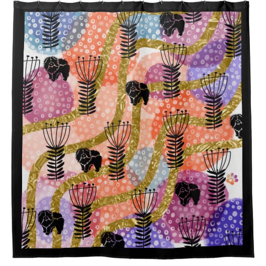 CHOW CHOW CHOW CHOW ABSTRACT douchegordijn (Voorkant)