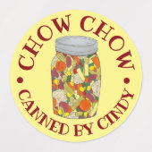 Chow Chow Chowchow Relish Amish PA Dutch Food Labels (Design 1)