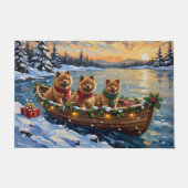 Chow Chow Christmas Boat Holiday Deurmat (Voorkant)