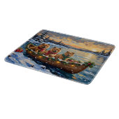 Chow Chow Christmas Boat Holiday Snijplank (Hoek)