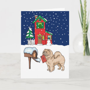 Chow Chow Christmas Mail Feestdagen Kaart