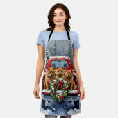 Chow Chow Christmas Red Truck Holiday Schort (Gedragen)