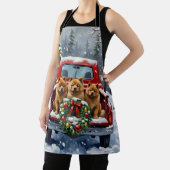 Chow Chow Christmas Red Truck Holiday Schort (Insitu)