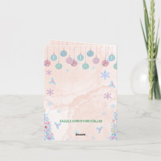  Chow-Chow Christmas Wenskaart Kaart (Achterkant)