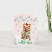  Chow-Chow Christmas Wenskaart Kaart (Voorkant)