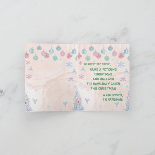  Chow-Chow Christmas Wenskaart Kaart (Binnen)