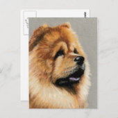 Chow Chow Dog Art Briefkaart (Voorkant / Achterkant)