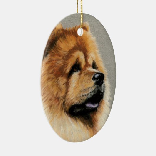 Chow Chow Dog Art Ornament (Rechts)