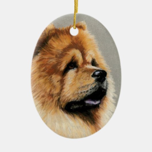 Chow Chow Dog Art Ornament (Voorkant)