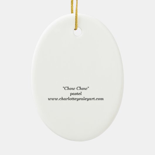 Chow Chow Dog Art Ornament (Achterkant)