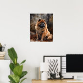 Chow Chow Dog Art Print Poster (Thuiskantoor)
