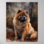 Chow Chow Dog Art Print Poster (Voorkant)