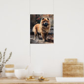 Chow Chow Dog Art Print Poster (Keuken)