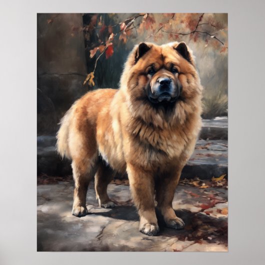 Chow Chow Dog Art Print Poster (Voorkant)