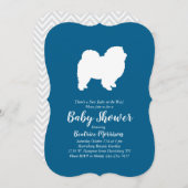 Chow Chow Dog Baby shower Boy Blue Kaart (Voorkant / Achterkant)