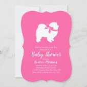 Chow Chow Dog Baby shower Girl Pink Kaart (Voorkant)