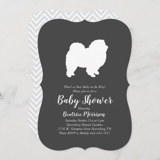 Chow Chow Dog Baby shower Neutral Kaart (Voorkant / Achterkant)