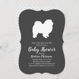 Chow Chow Dog Baby shower Neutral Kaart