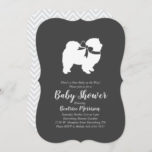 Chow Chow Dog Baby shower Neutral Kaart (Voorkant / Achterkant)