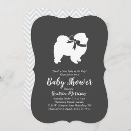 Chow Chow Dog Baby shower Neutral Kaart