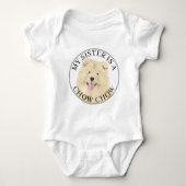 Chow Chow Dog Big Sister Romper (Voorkant)
