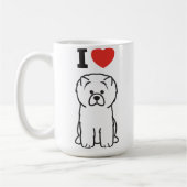 Chow Chow Dog Cartoon Koffiemok (Links)