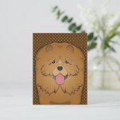 Chow Chow Dog Cartoon Paws Briefkaart (Staand voorkant)