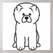 Chow Chow Dog Cartoon Poster (Voorkant)