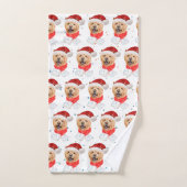 Chow Chow Dog Christmas Pattern Handdoek (Handdoek)
