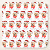 Chow Chow Dog Christmas Pattern Kartonnen Onderzetters (Voorkant)