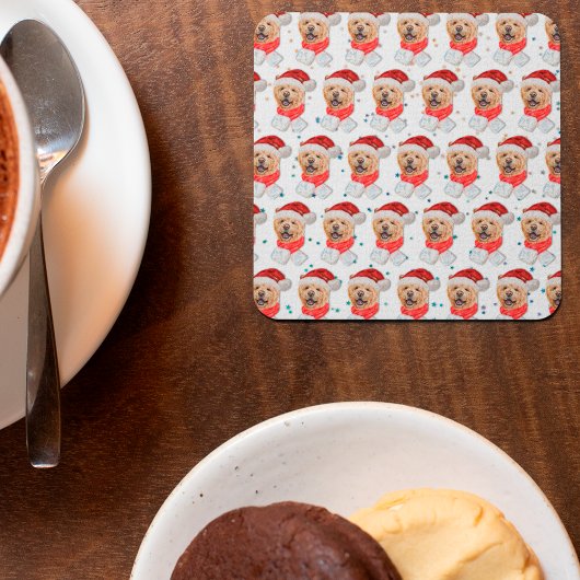 Chow Chow Dog Christmas Pattern Kartonnen Onderzetters