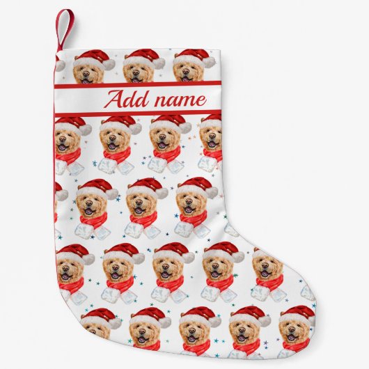 Chow Chow Dog Christmas Pattern Kleine Kerstsok (Voorkant)