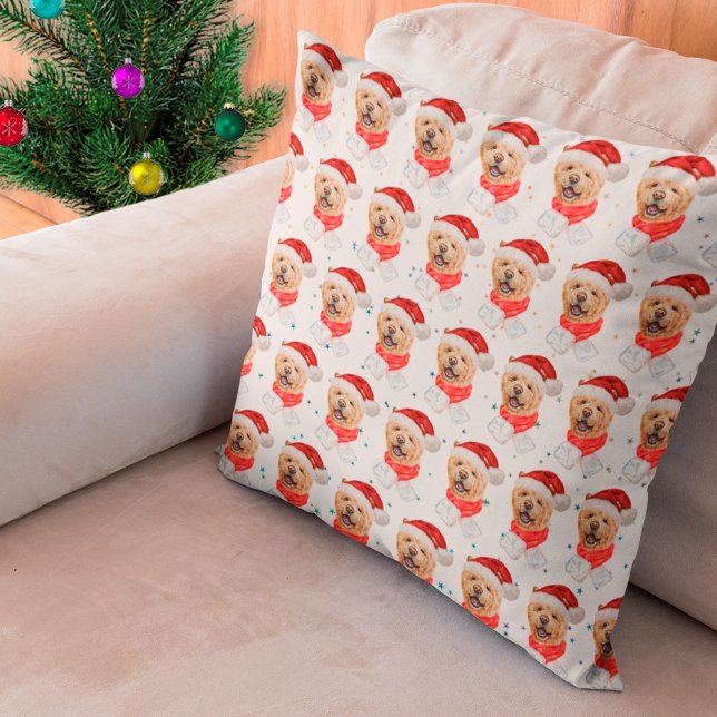 Chow Chow Dog Christmas Pattern Kussen (Creator heeft geüpload)